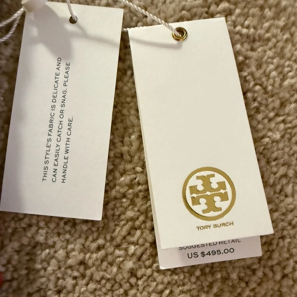 Tory Burch Tara Skirt Indigo Lurex Tweed Fringe Sz 2 Rare Runway 2016 Collection